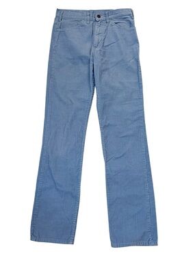 VTG 1980 Levis 519 White Tab Corduroy Pant 32x34 Sky Blue USA Straight Fit 30x33